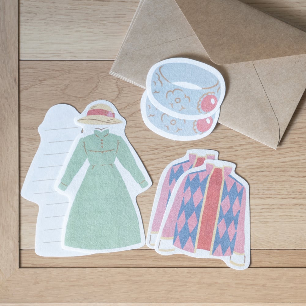 真愛日本 日本製信套組 和紙造型信封紙組 帽子店 霍爾的移動城堡 蘇菲 霍爾 卡片 情書