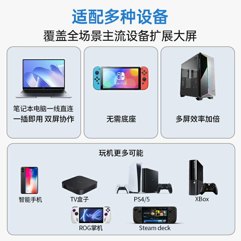 ARZOPA便攜顯示器16英寸2.5K高色域電腦筆記本手機外接副屏Switch