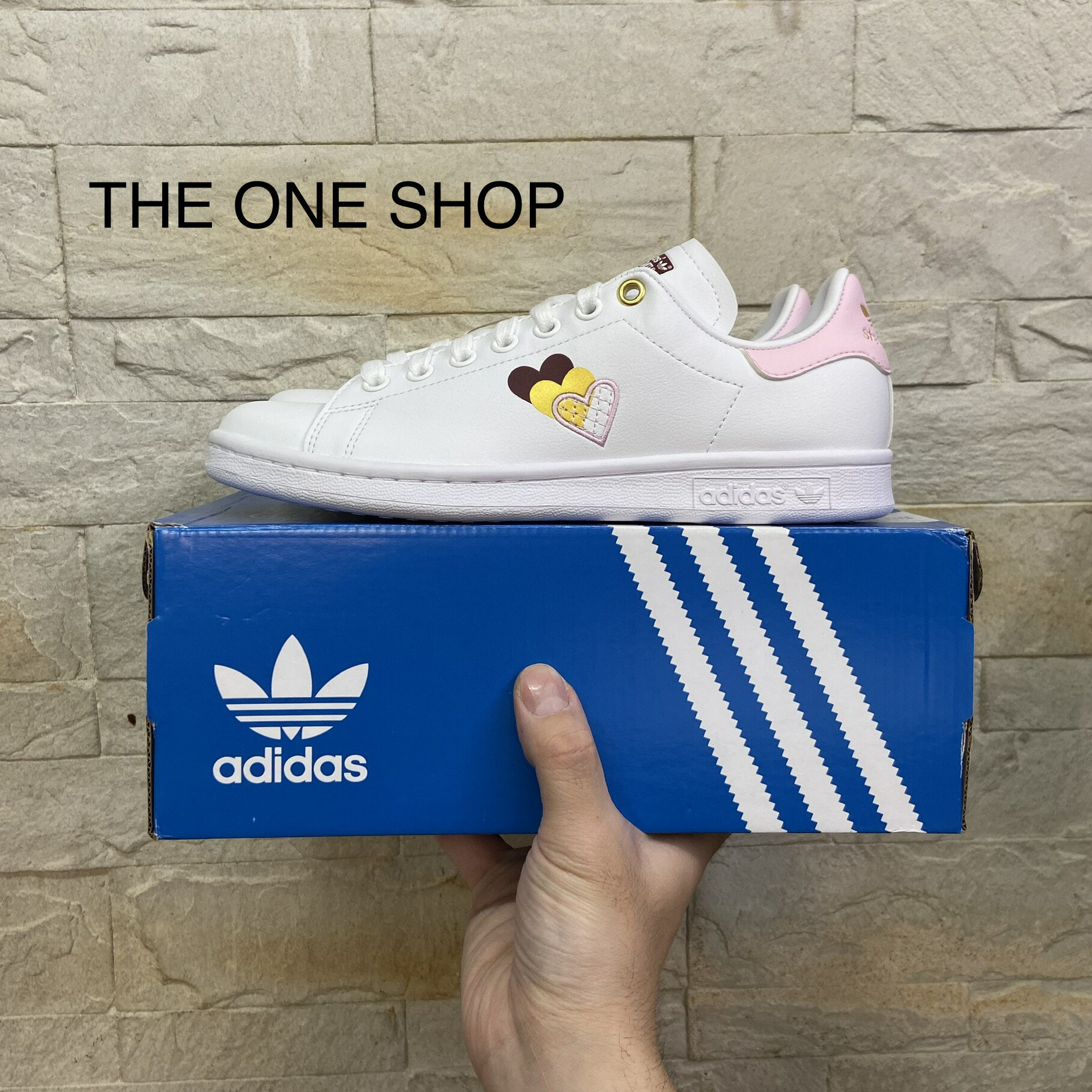 TheOneShop 愛迪達 adidas Stan Smith 白色 粉色 小白鞋 愛心 皮革 H03937