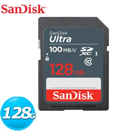 【現折$50 最高回饋3000點】SanDisk Ultra SDXC 128GB 記憶卡 (100MB/s)