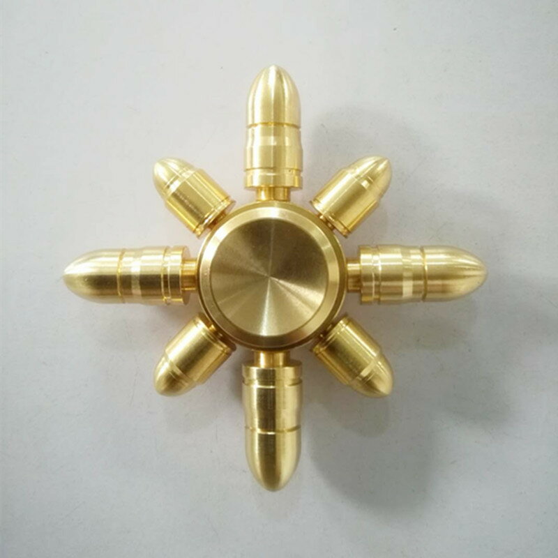純銅指尖陀螺 機械齒輪可拆卸陀螺 左輪純銅水滴黃銅合金手指陀螺
