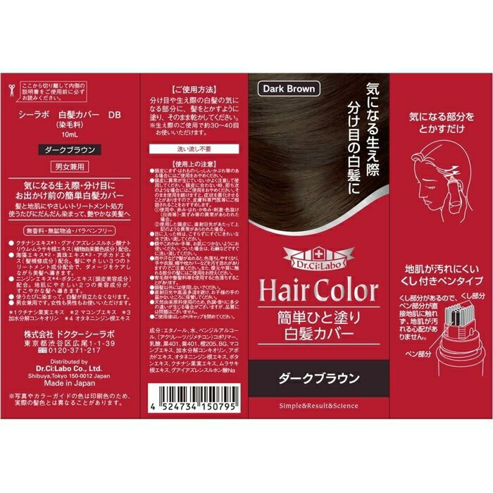 🔥少量現貨🔥日本 Dr. Ci-Labo Hair Color 白髮快速補色筆 母親節 攜帶方便【小福部屋】 3