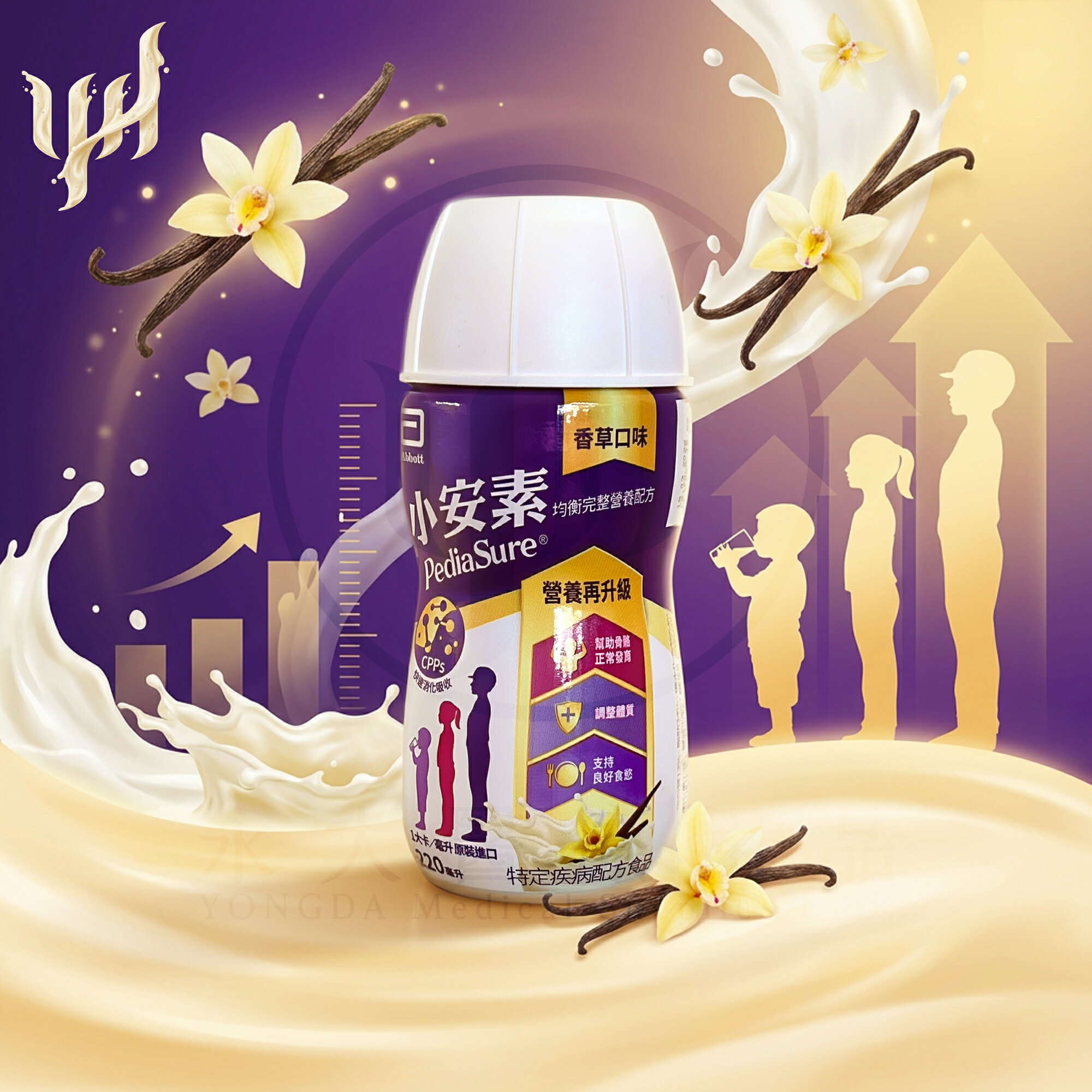 【永大醫療】《亞培 | 小安素均衡完整營養品即飲配方(香草口味) | 220ml x 24罐》$1750/箱(6月底陸續出貨)