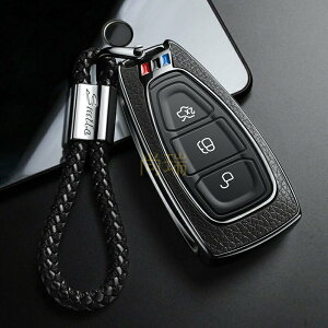 【優選百貨】適用 Ford 福特 鑰匙套 Focus Fiesta Mondeo MK2 MK3 MK4 金屬鑰匙殼 高檔鑰匙包鑰匙套 鑰匙包