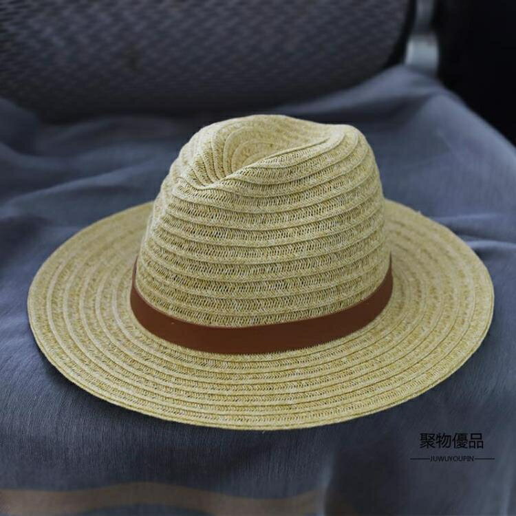 帽子男夏季禮帽輕便透氣涼帽草帽中老年帽老人遮陽帽太陽帽