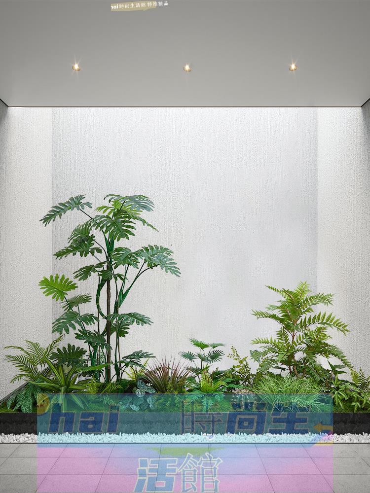免運 可開發票 高品質模擬綠植落地盆景客廳餐廳酒店隔斷室內戶外大型盆栽擺件