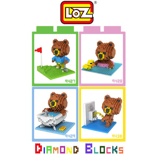 <br/><br/>  LOZ 迷你鑽石小積木 LINE 布朗熊 場景系列 樂高式 組合玩具 益智玩具 原廠正版 超大盒款<br/><br/>