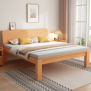 【實木】床架 架子 落地床架 懸浮床架 雙人床架 單人床架 全實木床架 實木床現代簡約雙人床主臥1.5米床1.2米床全實木床架歐式床美式床