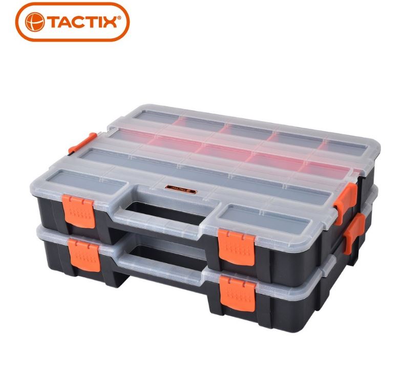 TACTIX TX-0034 堆疊式 零件收納盒 兩個一組 堆疊式工具盒 堆疊式零件盒 螺絲收納盒 堆零件箱 工具箱