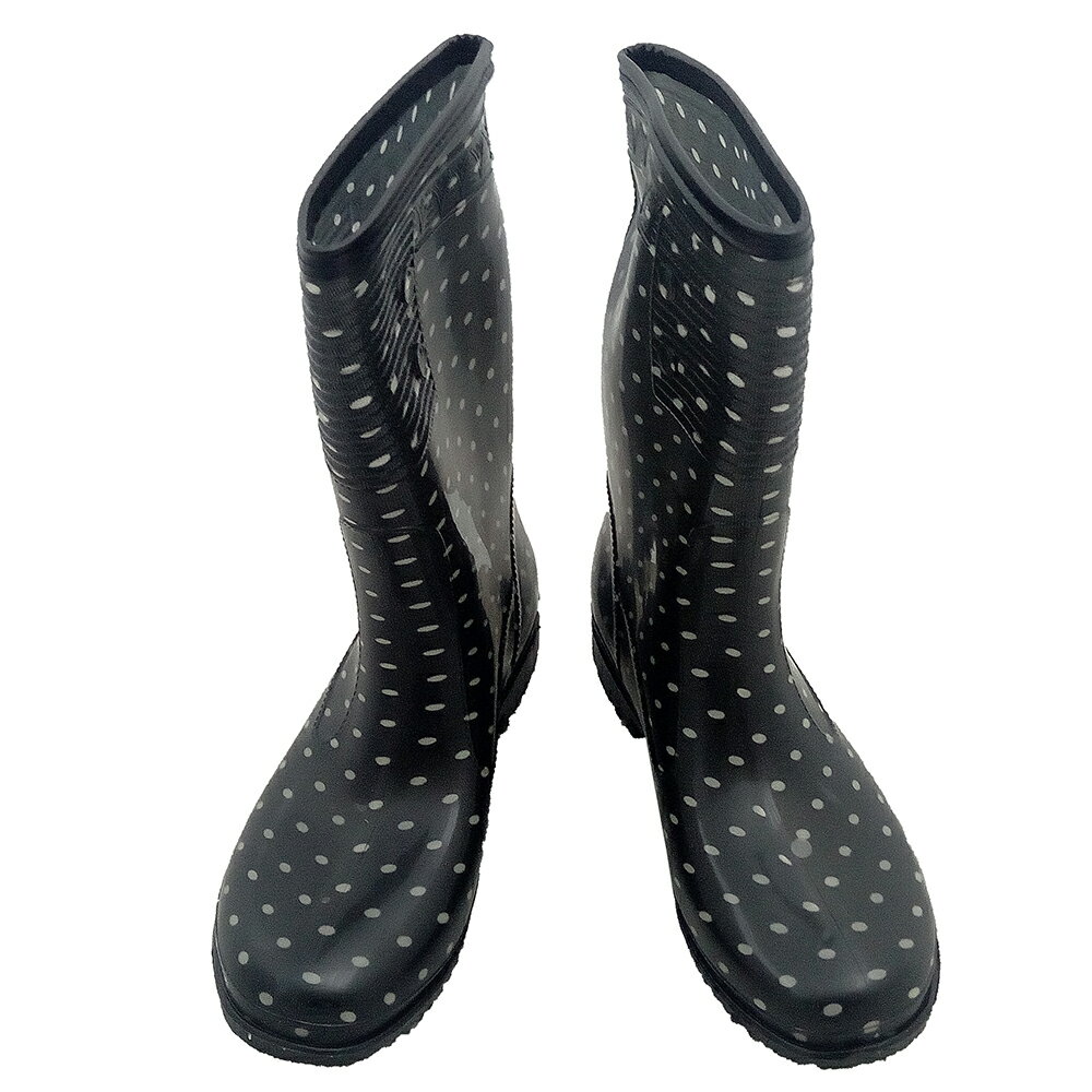 小玩子 台興牌 女用 點點 雨鞋 柔軟 舒適 造型 耐磨 耐穿 防滑 防水 W-1305