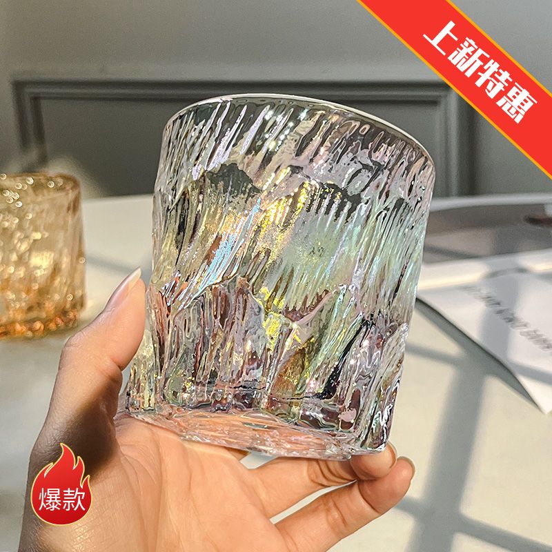 工廠直銷 特惠 免運 酒杯 酒器 紅酒杯 高酒杯 白酒杯 玻璃杯 玻璃杯家用冰川威士忌杯ins高顏值啤酒飲料杯子辦公室宿舍水杯女特惠/開立發票 全館八折 快速出貨