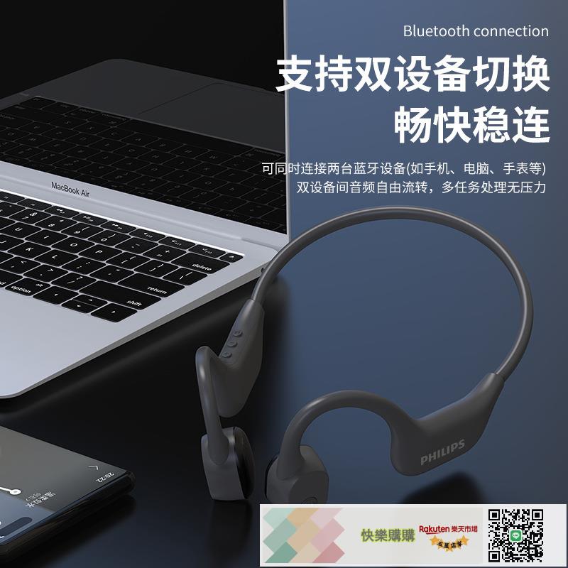 PHILIPS飛利浦耳機TAA6609開放式無線夾耳式掛耳式運動骨傳導耳機