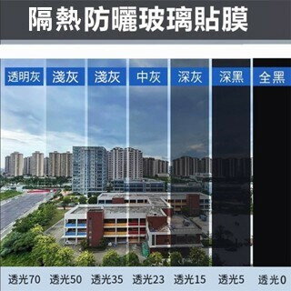 灰色玻璃貼 客製化窗貼 隔熱貼 隔熱紙 隔熱防曬防紫外線膜 玻璃貼 黑不透光 鏡面膜窗戶遮陽防曬膜