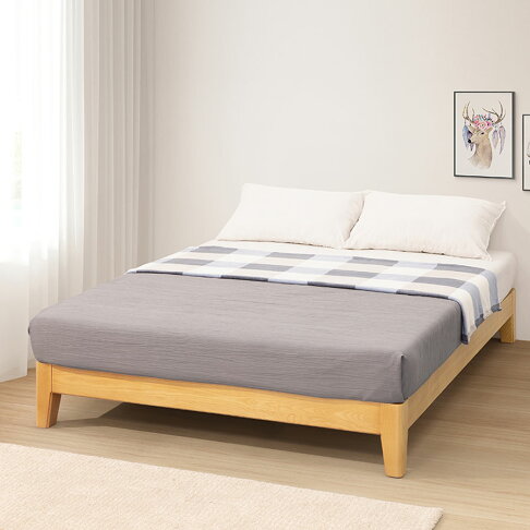 9528 艾琳Irene梣木實木床底-5尺(標準雙人).實木製造、低甲醛、梣木實木、實木床架【myhome8居家無限】★APP下單享點數4% 1