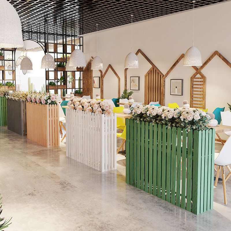 花架 隔斷花架 花槽 辦公室隔斷 咖啡店隔斷裝飾花槽 花槽隔斷戶外花架柵欄防腐木花箱長方形花盆屏風實木圍欄咖啡餐廳