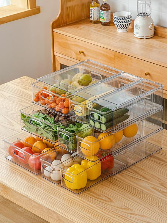 日本PET廚房冰箱收納盒抽屜式保鮮盒專用水果雞蛋食物整理儲物盒 雙11特惠