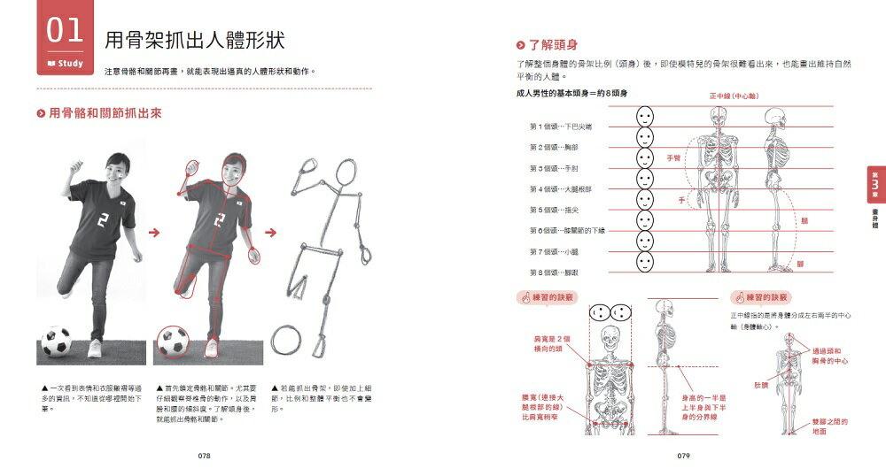 一枝筆就能開始的素描課【人物篇】：掌握人類身體構造再下筆，即使是火柴人，也能畫出生動角色！ 4
