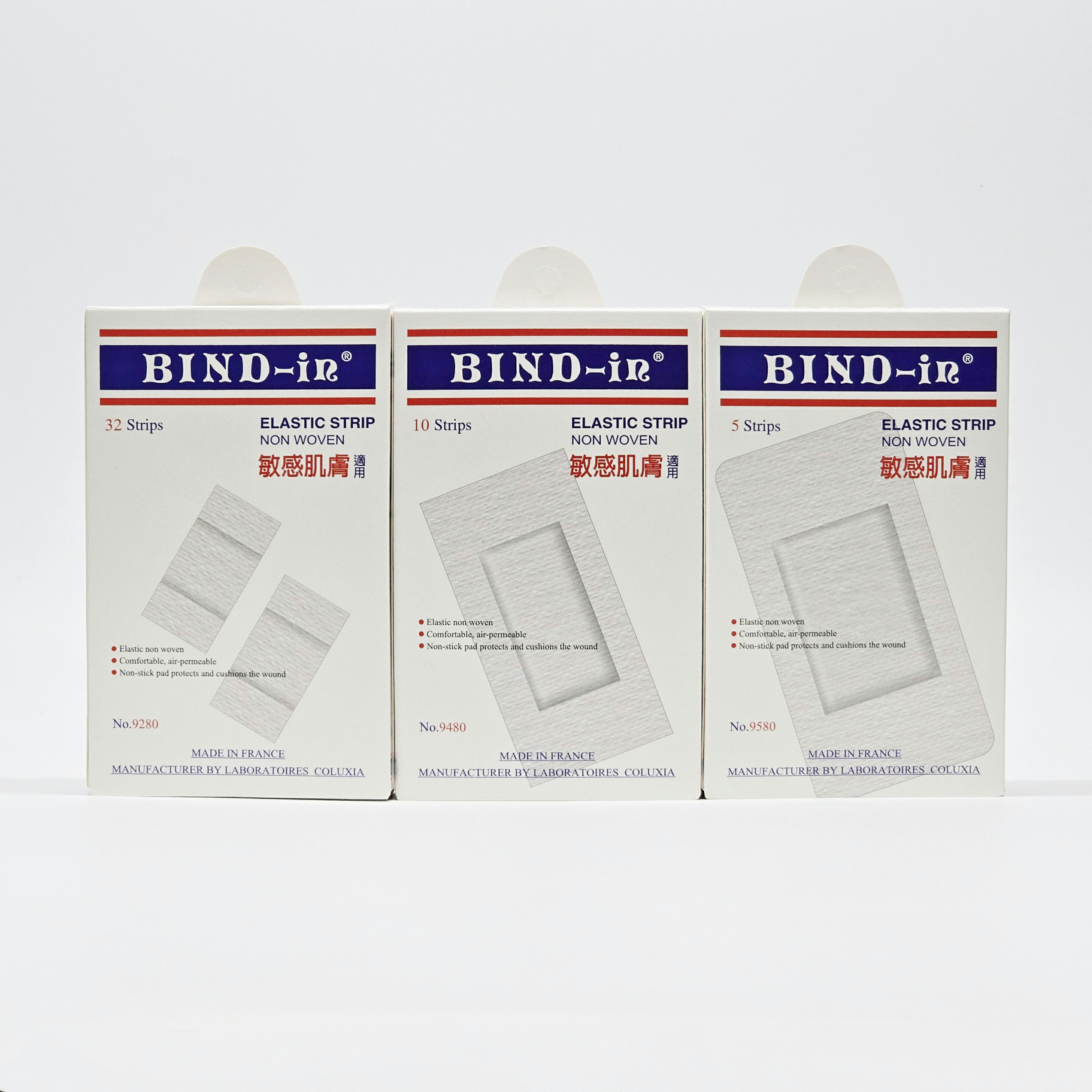 BIND-in 絆多 法國進口製造 不織布低過敏ok繃 適用敏感肌膚 三種尺寸