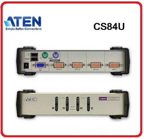ATEN 宏正 CS84U 4埠USB+PS/2 雙介面 KVM 多電腦切換器 CUBIQ 4 PORT USB&PS2 KVM SWITCH