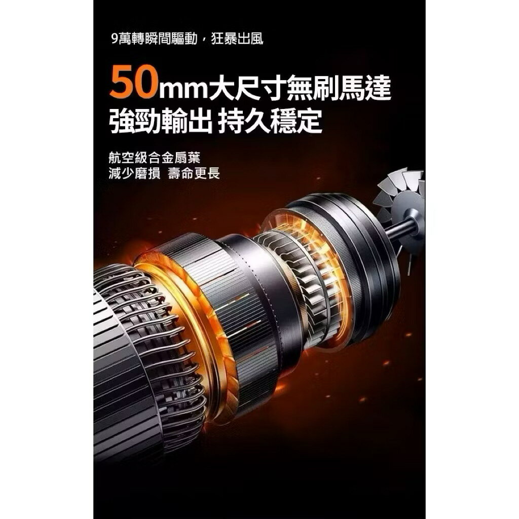 Stormer-X 暴風者 專業16000mah續航版｜颶風級800g 50mm無刷渦輪暴力風槍  強風機 5