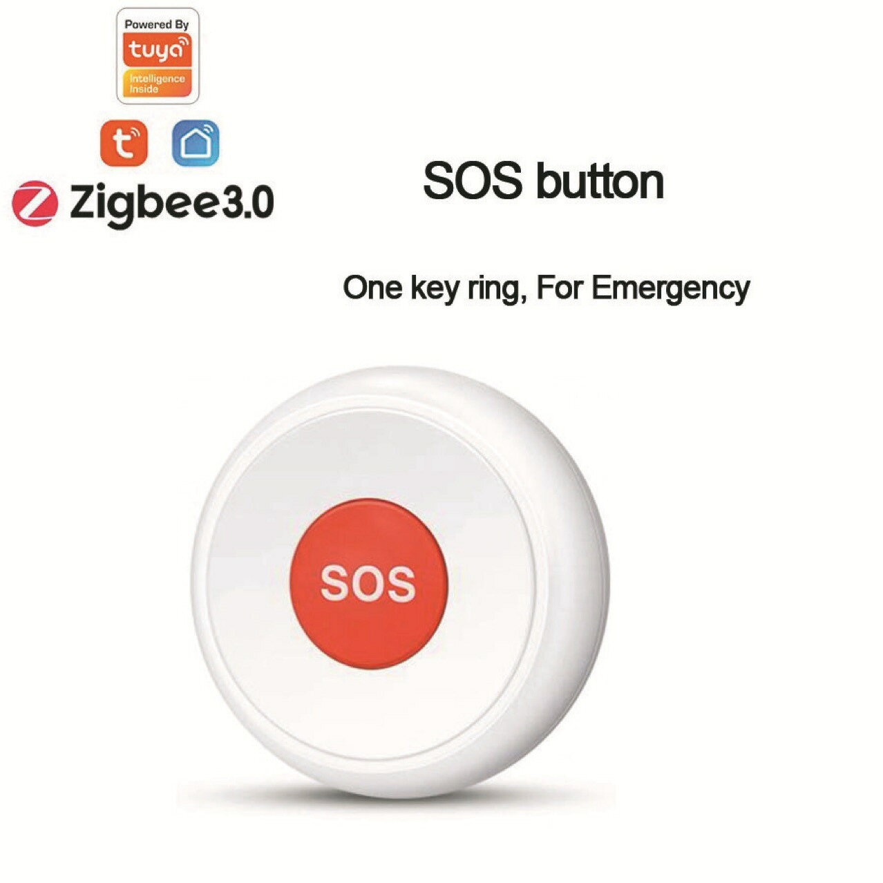 【Zigbee3.0/Wi-Fi一鍵報警】塗鴉SOS緊急呼叫按鈕 家中安全必備 遠端緊急通知
