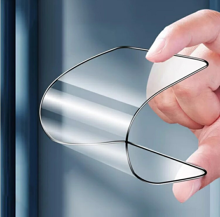 【O型對折】IPhone X/XS XR 11 12 Pro Max 聽筒防塵 手機滿版 9H四角強化玻璃保護貼 7