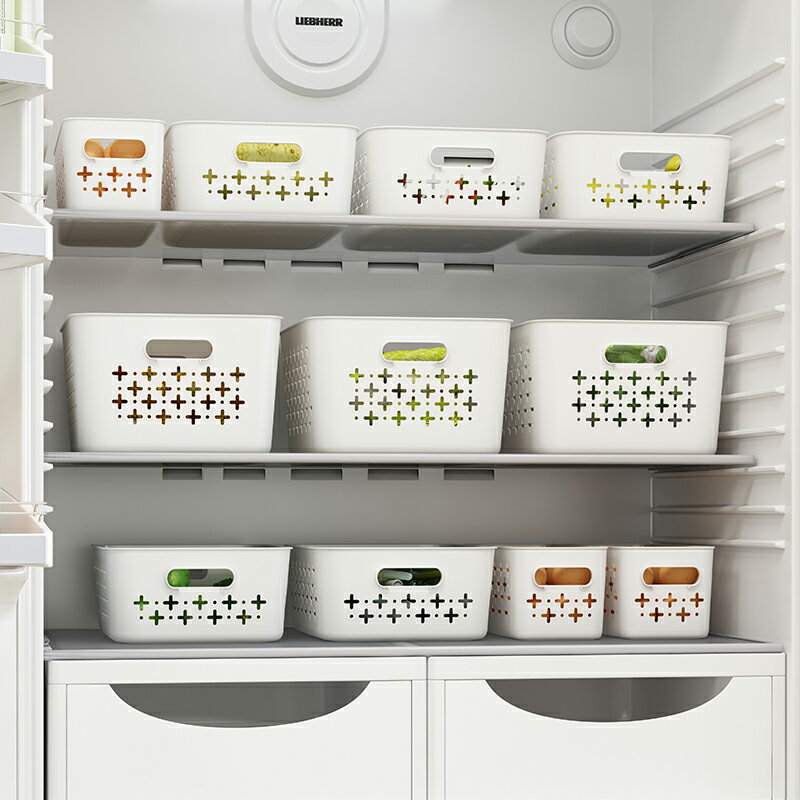 品芝廚房家用食品整理 冰箱保鮮儲存大容量收納盒蔬果分類置物籃