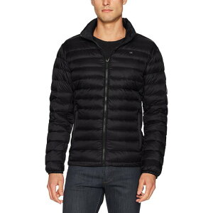 美國百分百【全新真品】Calvin Klein CK 男 輕量 保暖 羽絨 外套 夾克 立領 黑色 S號 AS41