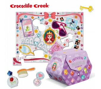<br/><br/>  【美國 Crocodile Creek 】趣味寶盒拼圖系列 - 公主寶石<br/><br/>