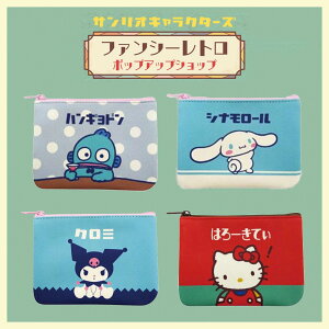 昭和風扁平零錢包-三麗鷗 Sanrio 日本進口正版授權