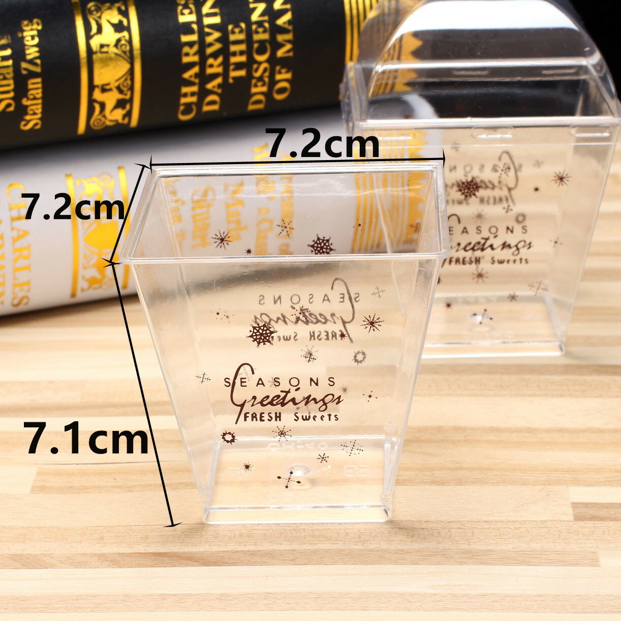 一次性硬塑膠方形透明雙皮奶果凍布丁蛋糕慕斯杯糠杯提拉米蘇杯