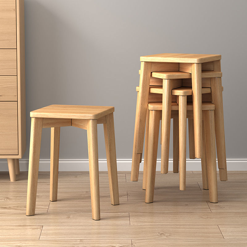 椅子 餐桌 客廳實木凳子家用方凳板凳餐桌椅子可疊放收納木頭凳子簡約小板凳
