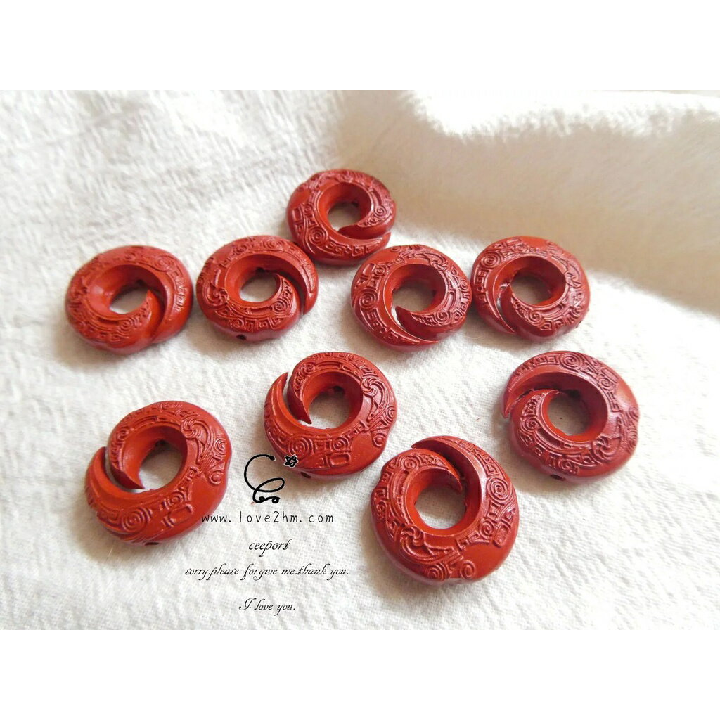 85%硃砂 仿古龍/硃砂/水晶飾品/ [晶晶工坊-love2hm] 3