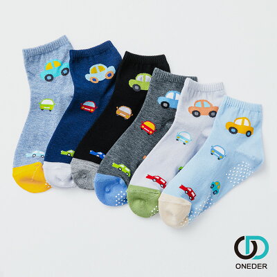 【ONEDER旺達】汽車童襪 短襪 1/2襪-3雙組 OD-A701 (組合包)