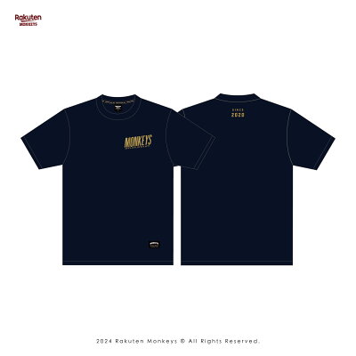 2025 Monkeys 立體logo短T-藍