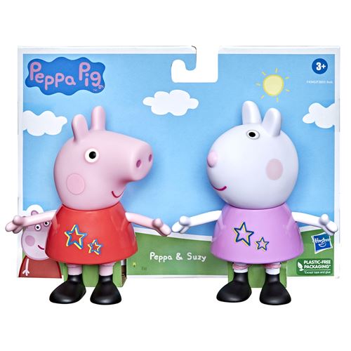 《 HASBRO 孩之寶》Peppa Pig 粉紅豬小妹 大尺寸雙角色組 - 佩佩與蘇西 東喬精品百貨