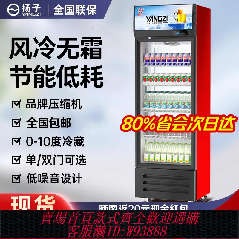 {臺灣公司貨 可打統編}揚子飲料展示櫃冷藏冰櫃保鮮雙開門冷飲冷櫃商用單門啤酒冰箱立式