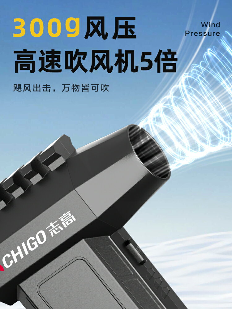 志高暴力風扇手持無刷高速渦輪暴風汽車內除塵吹塵槍超級電動風槍吹灰塵洗車用吹水吹雪神器小型超強力吹風機