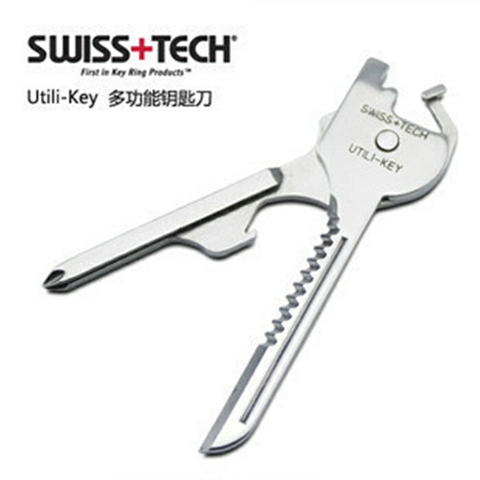 SWISS+TECH瑞士科技迷你隨身鑰匙扣多功能戶外螺絲刀工具六合一