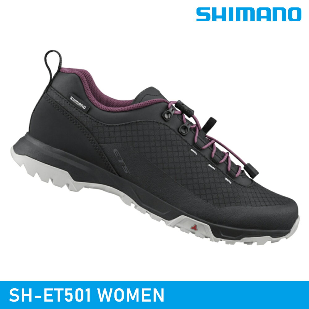 SHIMANO SH-ET501 WOMEN 自行車硬底鞋-黑色 / 城市綠洲 (E-BIKE 電動車車鞋 旅行車鞋)