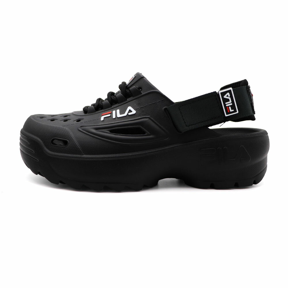 【全館滿額折】 FILA Subversion 黑色 鋸齒 厚底 懶人 涼拖鞋 女款 J2632【新竹皇家4-S348Y-001】