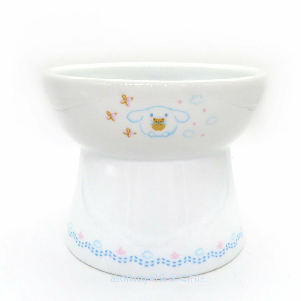asdfkitty*大耳狗 高腳陶瓷寵物碗-可當置物盆 花器-日本正版商品