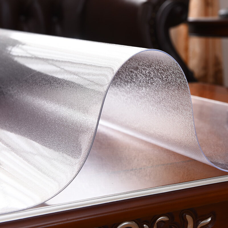 PVC軟玻璃桌墊膠墊透明水晶板磨砂餐桌墊桌布防水防燙茶幾墊