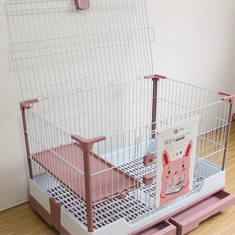 兔籠 多功能鐵柵欄 兔籠R81雙抽屜防噴尿兔籠子家用特大號兔子荷蘭豬自動清糞籠『cyd13035』 0