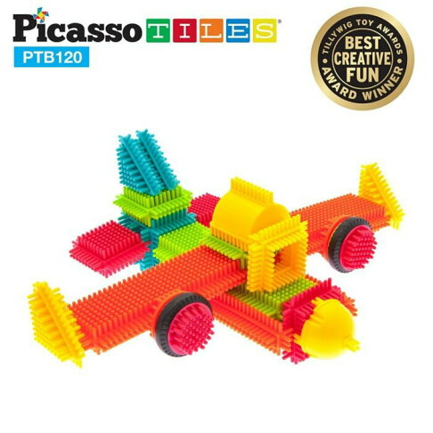 PicassoTiles PTB120 畢卡索百變刷毛觸感積木 玩具 強強滾 5
