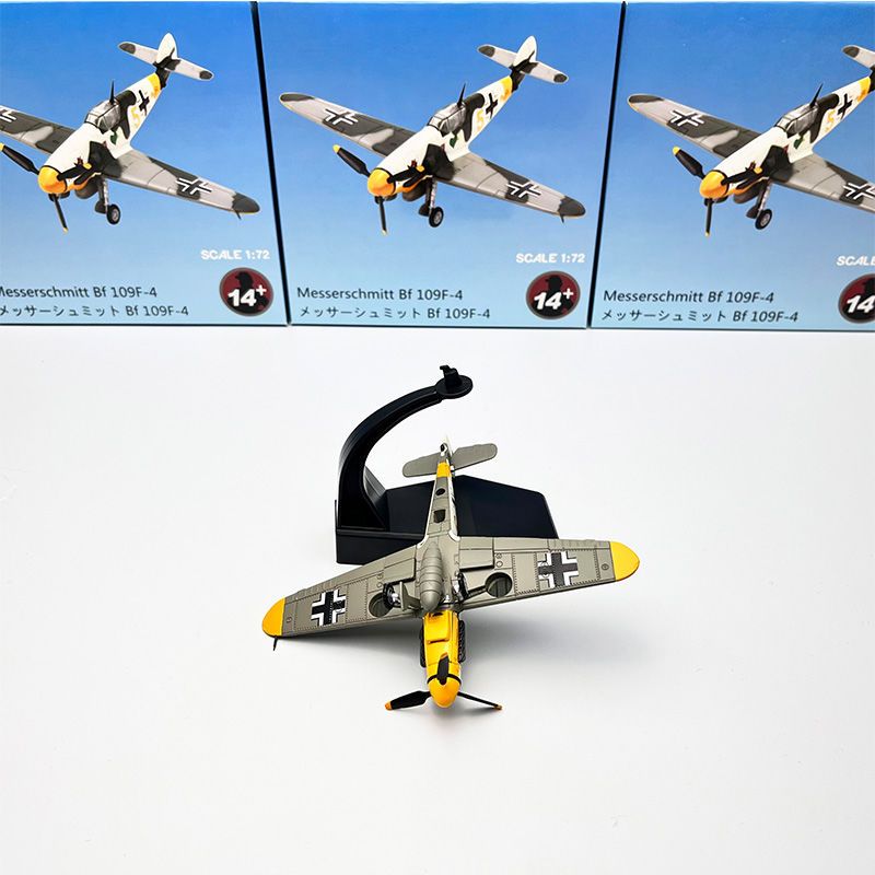 模型擺件 1:72 二戰 德國 BF109 戰斗機 成品飛機 合金軍事模型仿真擺件 玩具 全館免運