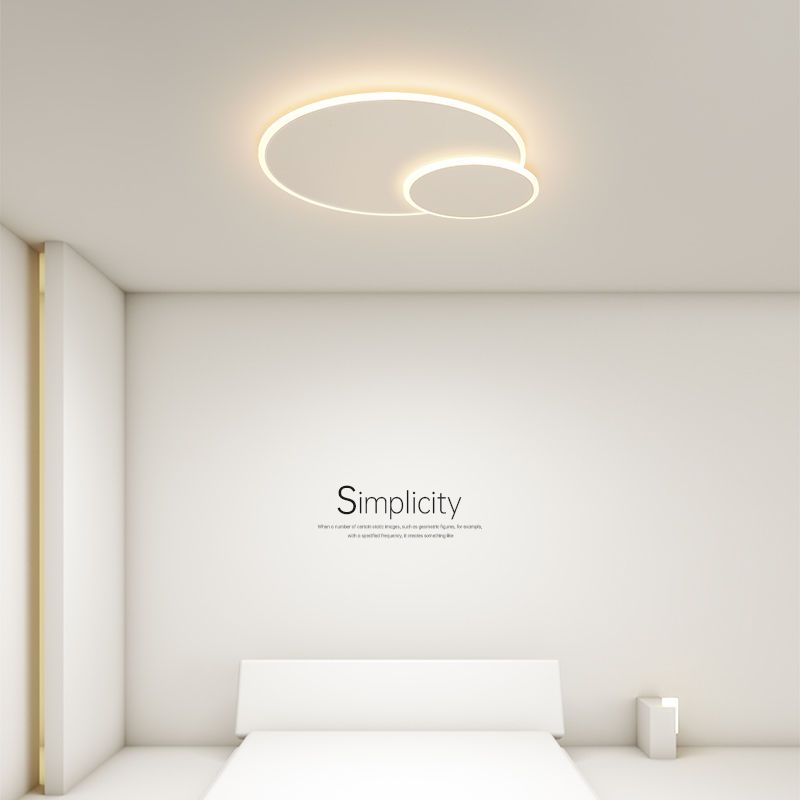 臥室燈吸頂燈現代簡約溫馨led圓形極簡超薄創意客廳房間書房燈具