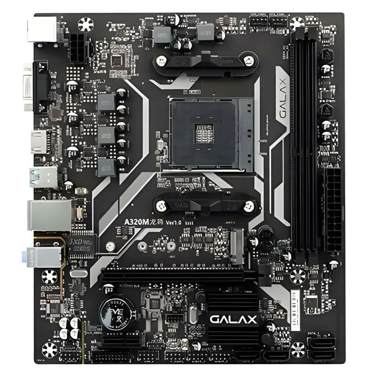 影馳 A320M龍將主機板 AM4 Ryzen 12345代 M.2接口 支援R5 5500 高效能電競電腦組裝