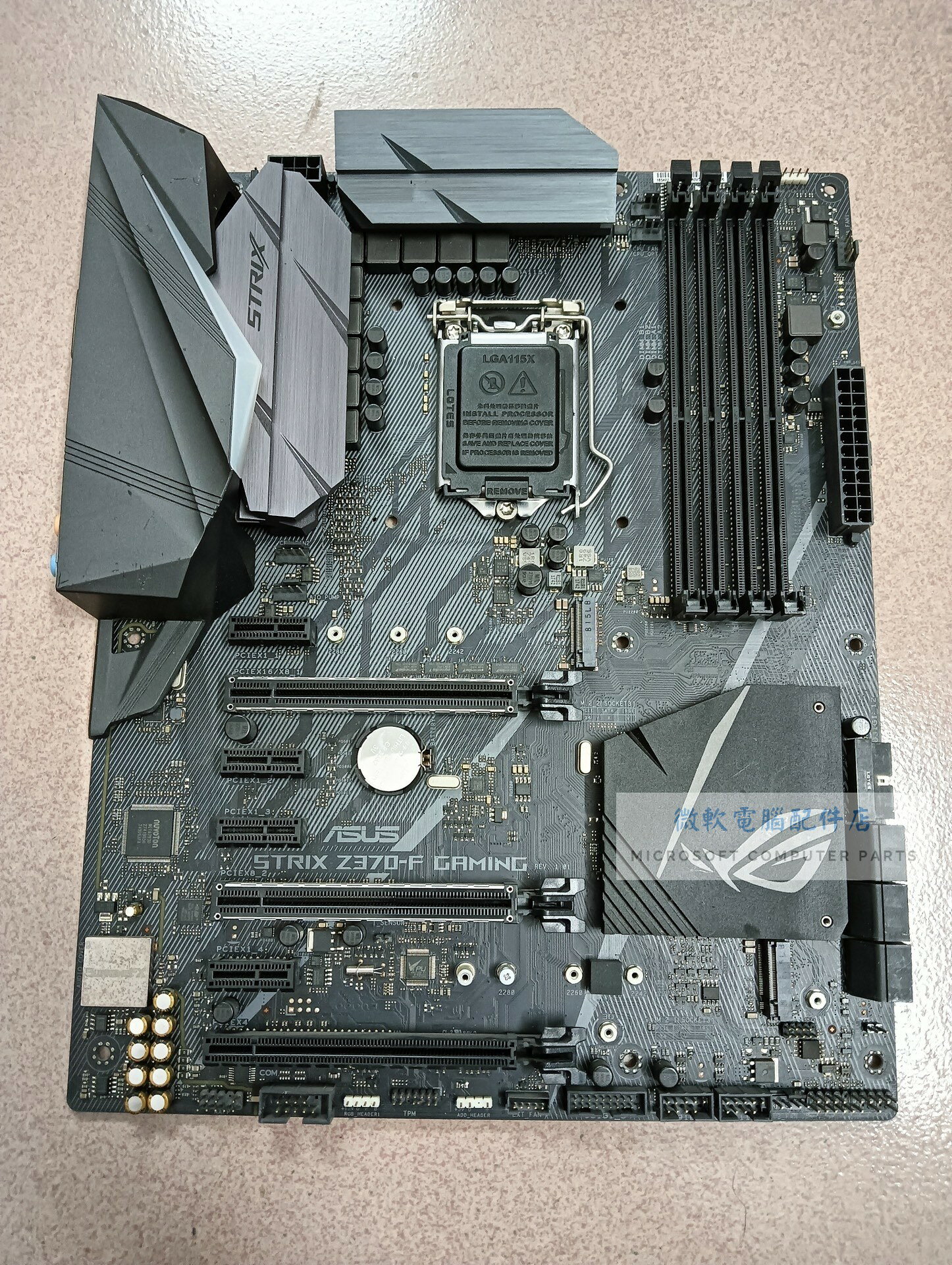 華碩ROG STRIX Z370-F GAMING 主機板 LGA1151 ATX 大板 二手 如圖 附後配擋板