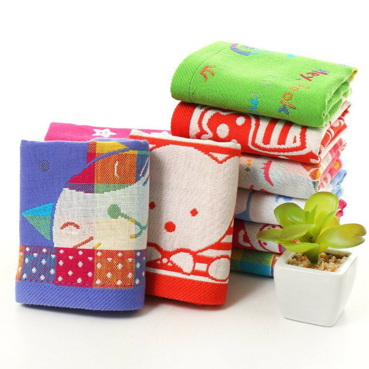 台灣現貨｜純棉三層紗布提花童巾  三層紗 超吸水 親膚 純棉 紗布巾 毛巾口水巾 洗澡巾 六層紗方巾｜丹丹悅生活 5